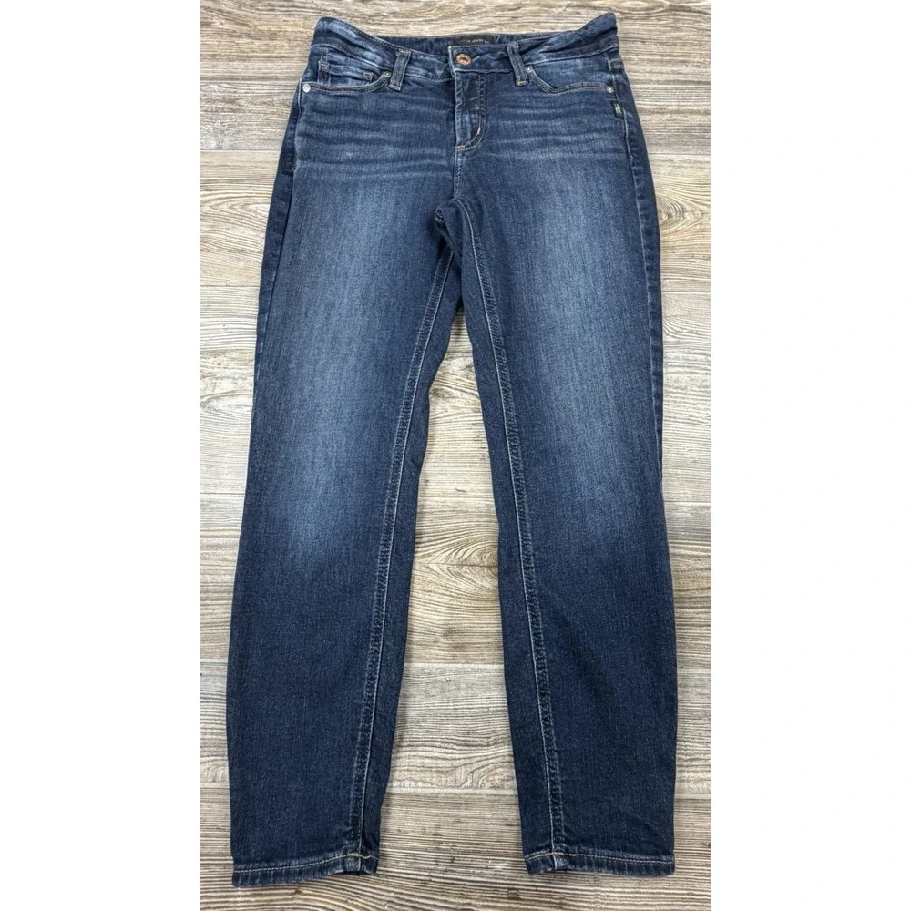 Silver Jeans Co Elyse Skinny Crop Medium Wash Jeans W27 L26 Fits 29x26